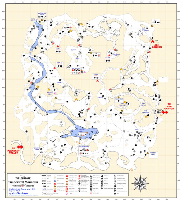 TimberWolf Mountain region map