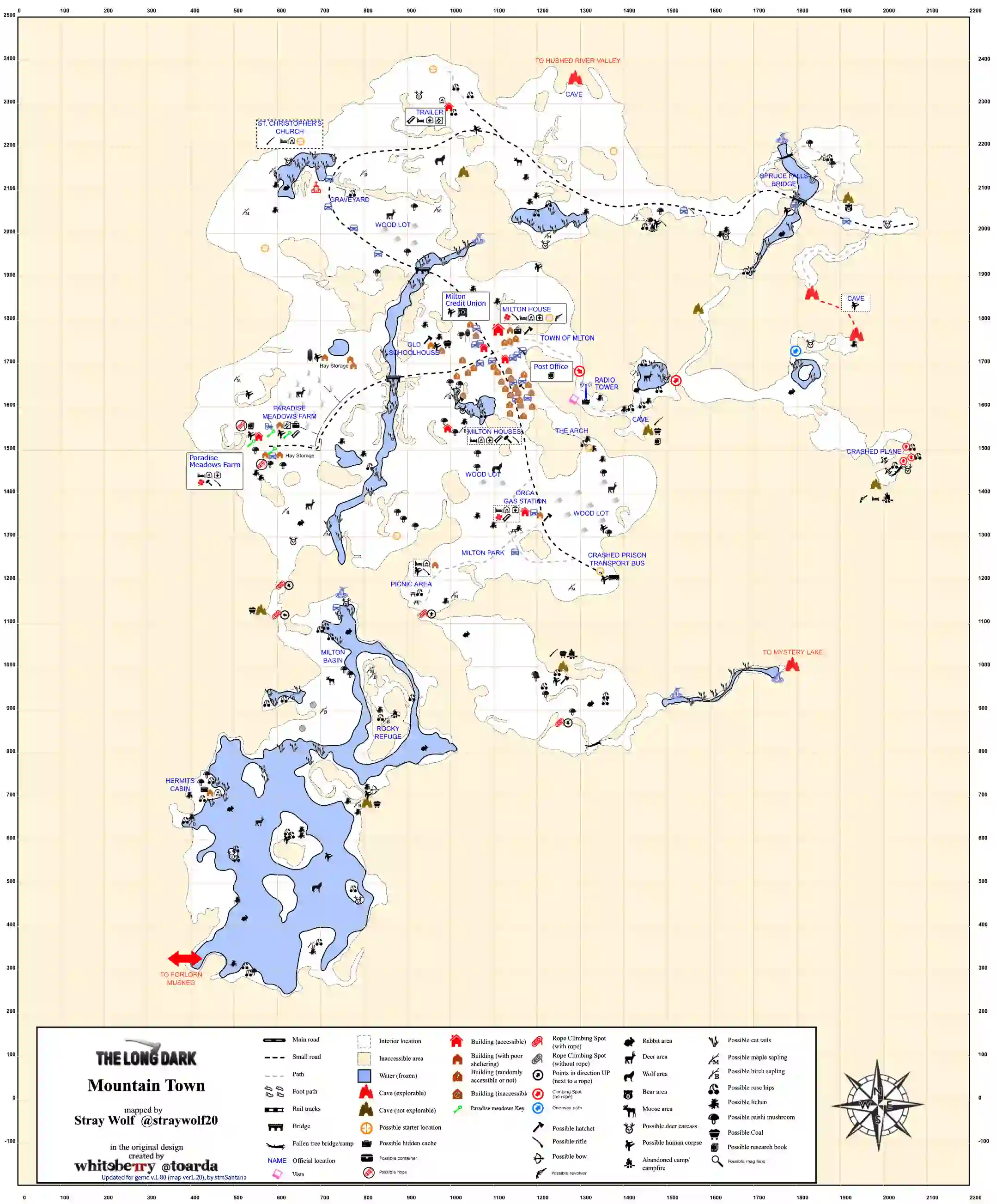 The Long dark Mountain Town Map. This map includes all detain of this place on the illustrated map.