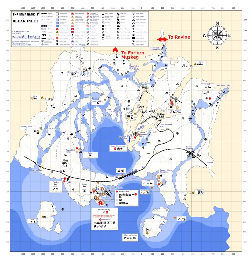 The Long Dark Bleak Inlet region Episode 4, Including all Information related to The Bleak Inlet region. Enough details included roaming around in this area. This map includes the most hostile locations and areas with the maximum loot.