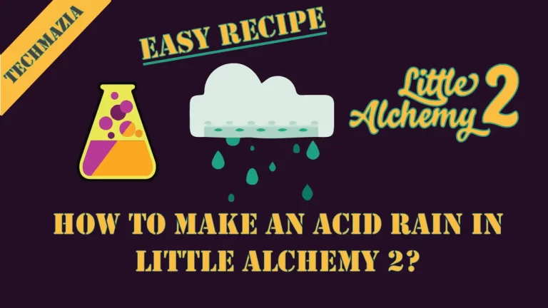 How to make Acid Rain in Little Alchemy 2? with an acid rain image in the middle.