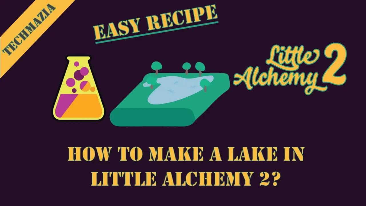 How to make Lake in Little Alchemy 2? with the Lake icon in the middle of the image.