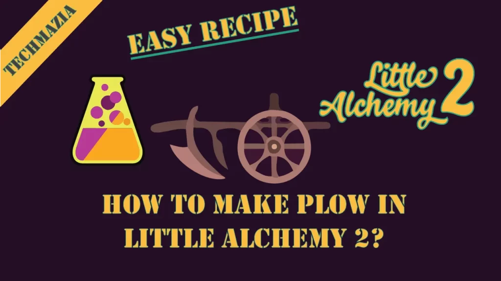 How to make Plow in Little Alchemy 2? with the Plow icon in the middle of the image.