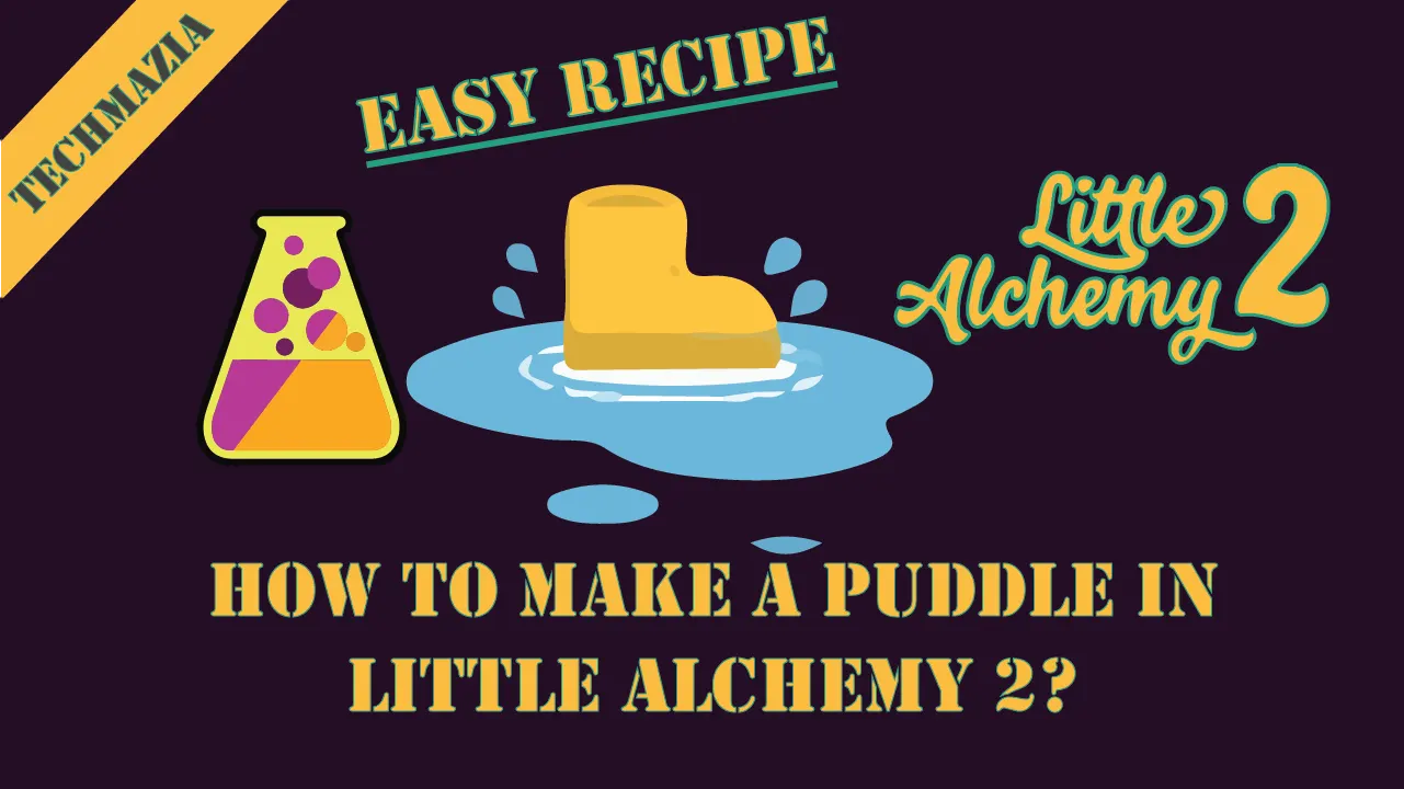 How to make Puddle in Little Alchemy 2? with the Puddle icon in the center of the Image.