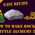 How to make Rock in Little Alchemy 2? with the rock icon in the middle of the image.