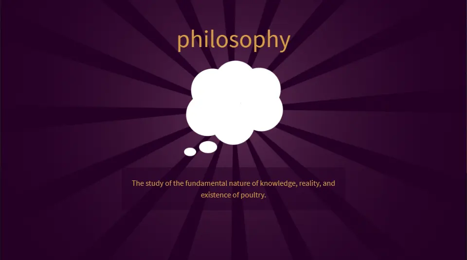 Philosophy in Little Alchemy 2. with philosophy icon in the middle.