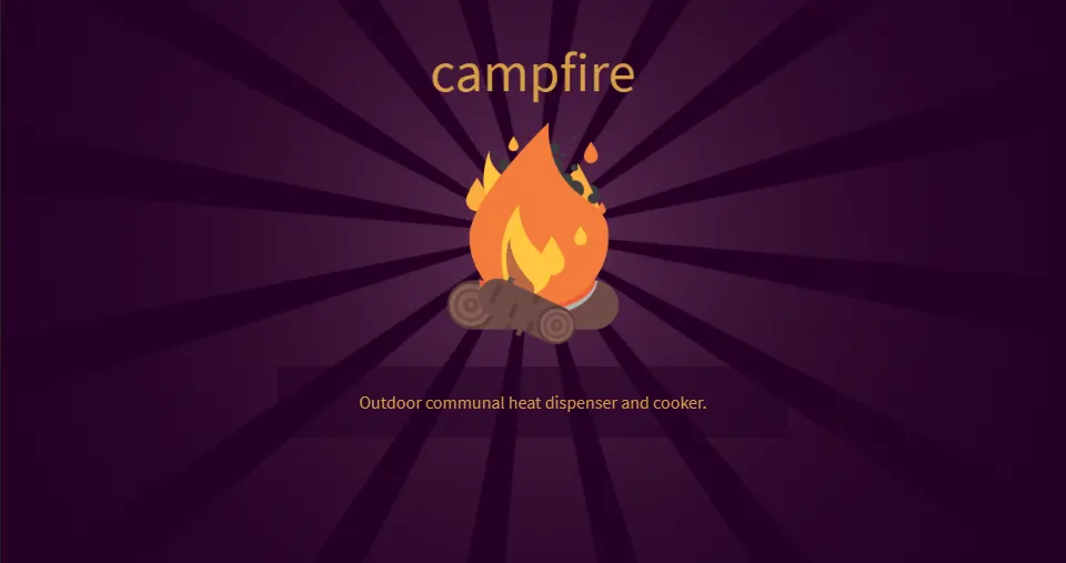 Campfire in Little Alchemy 2, with the campfire icon in the middle of the image.
