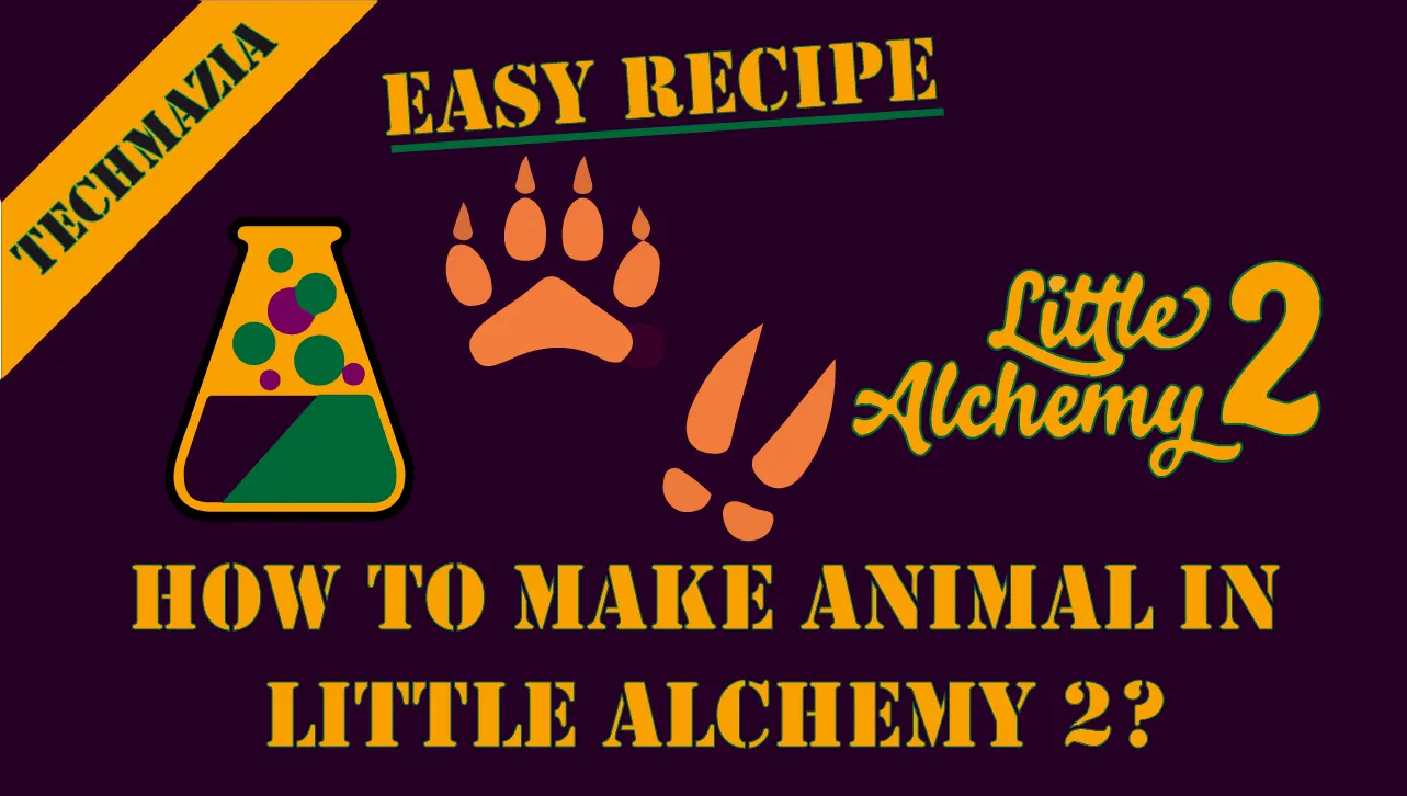 How to make Animal in Little Alchemy 2? with the animal icon in the middle of the image.
