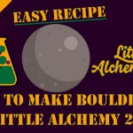 How to make Boulder in Little Alchemy 2? with the boulder icon in the middle of the image.