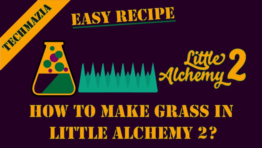 How to make Grass in Little Alchemy 2? with the grass icon in the middle of the image.