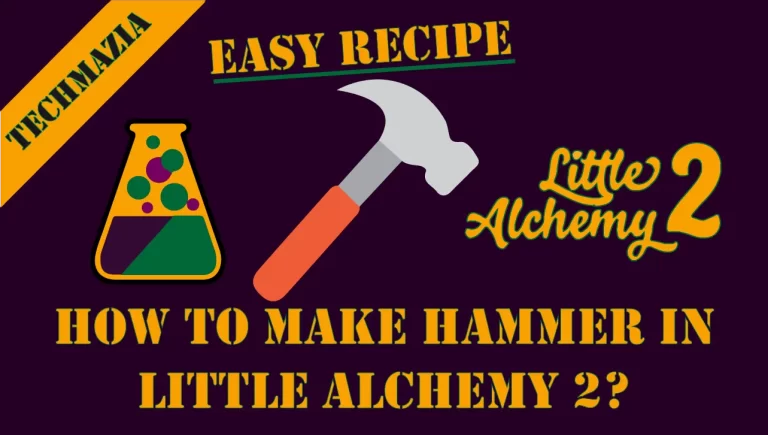 How to make Hammer in Little Alchemy 2? with the hammer icon in the middle of the image.