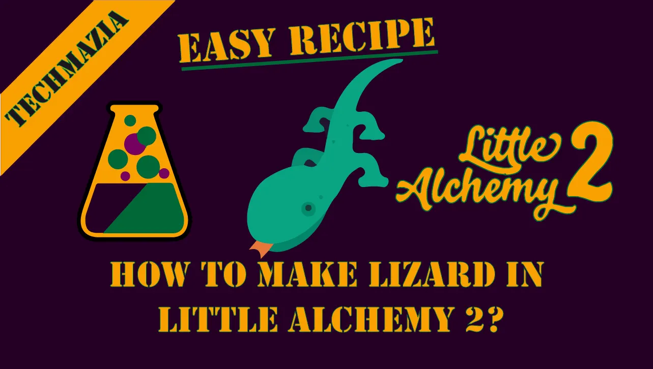 How to make Lizard in Little Alchemy 2? with the lizard icon in the middle of the image.
