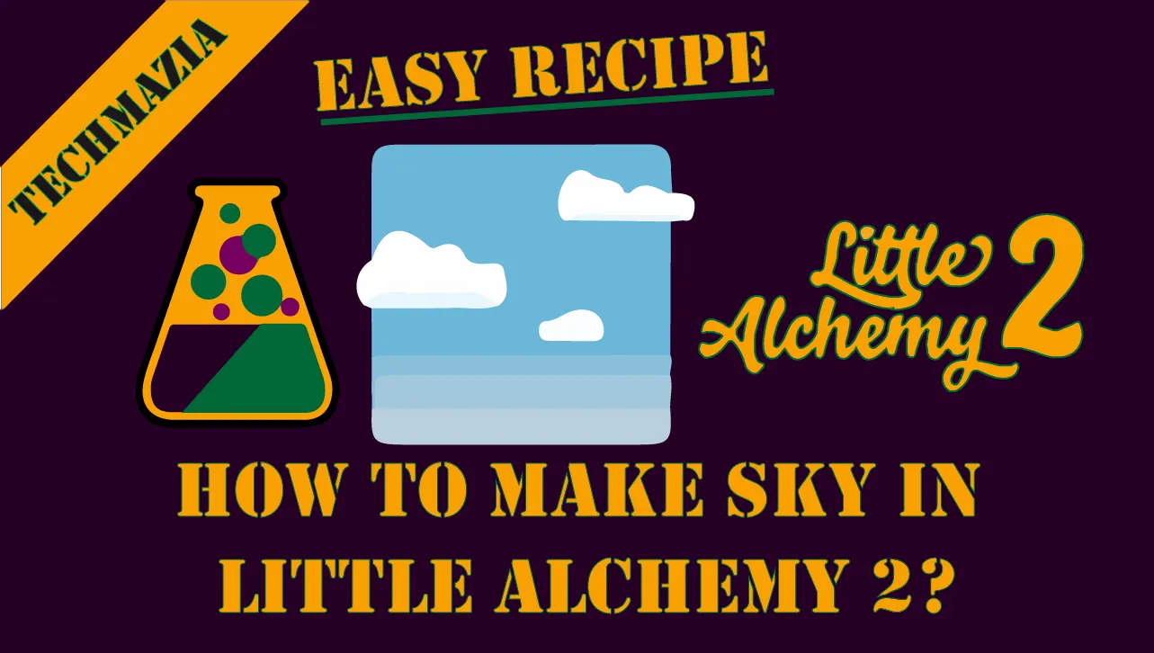 How to make Sky in Little Alchemy 2? with the sky icon in the middle of the image.