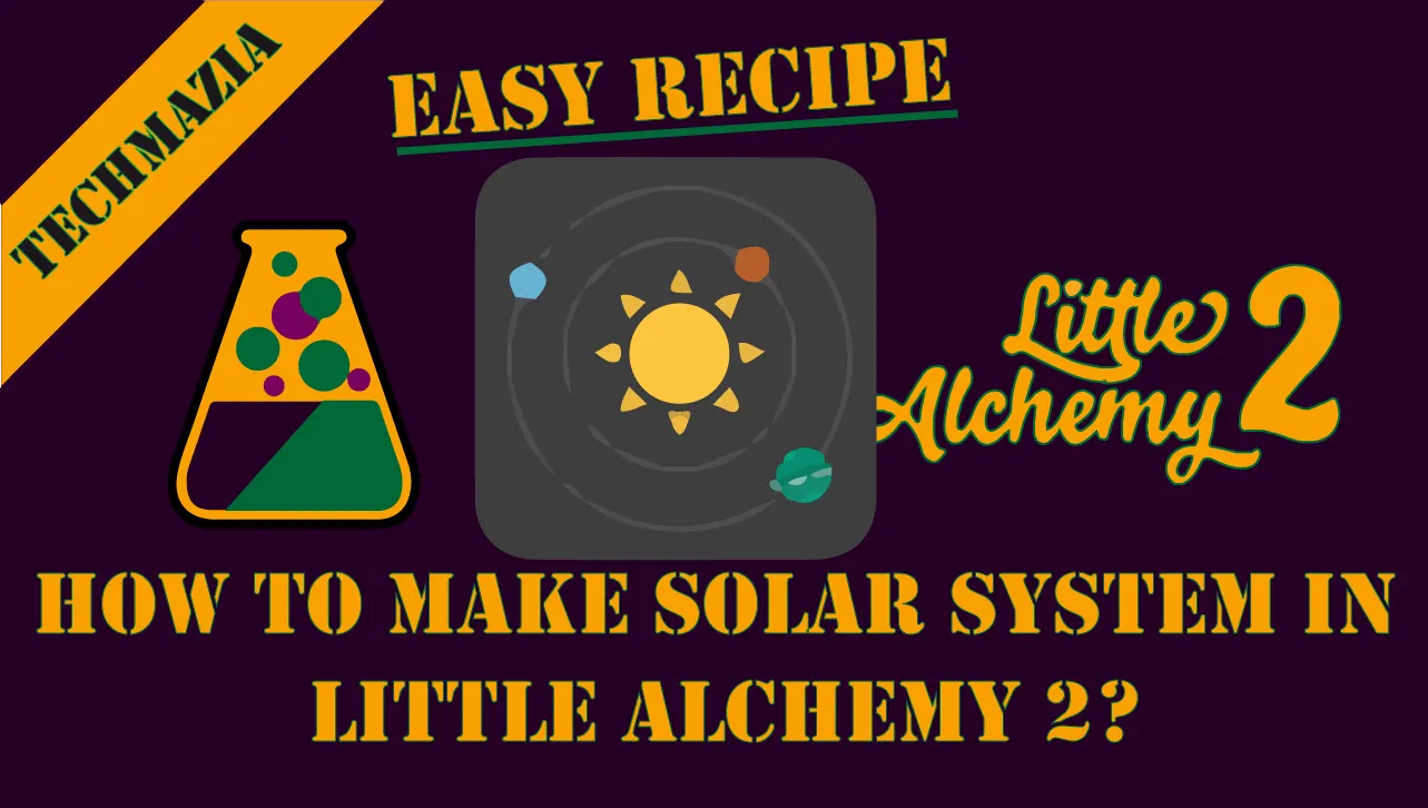 How to make Solar System in Little Alchemy 2? with the solar system icon in the middle of the image.